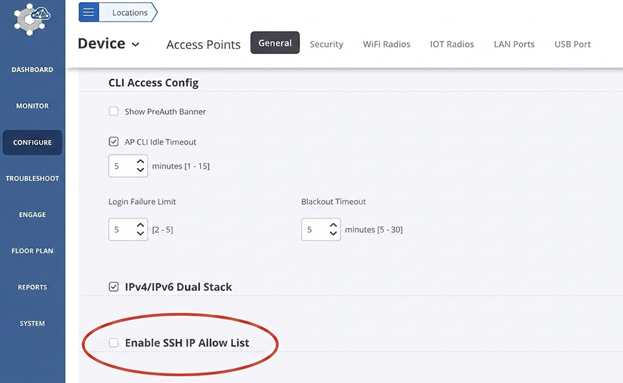 Enable SSH in CloudVision