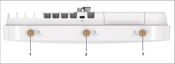 Antenna ports towards the side of the AP