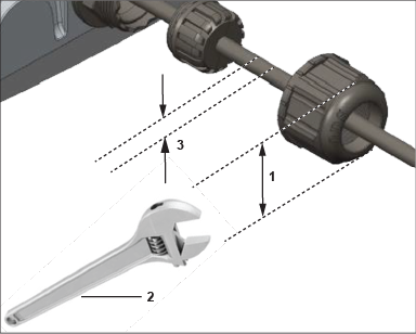 Use an active wrench to open the LAN cap.